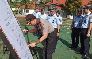 Kapolres Tanggamus Hadiri Deklarasi Janji Kinerja Tahun 2020 Lapas dan Rutan Kota Agung